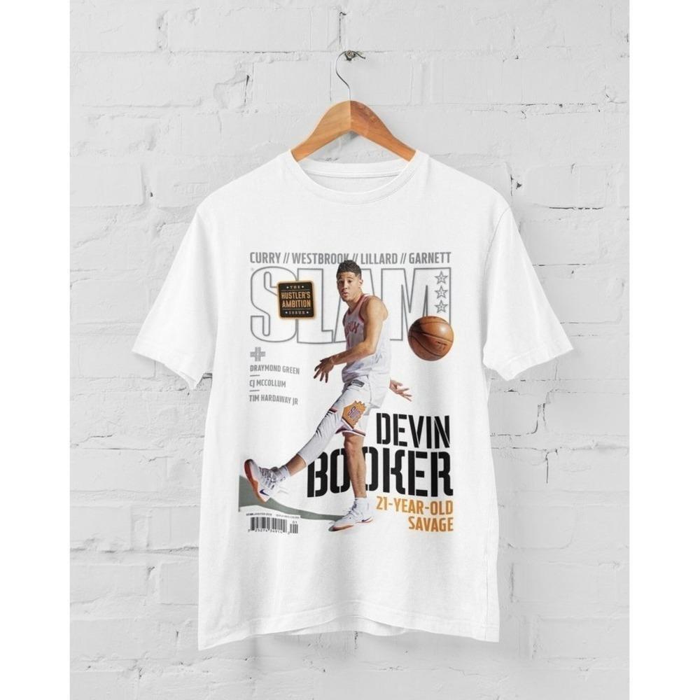 Devin Booker Slam Magazine Poster Nba Star Graphic T Shirt